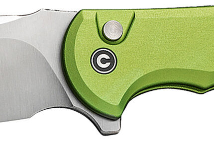 Civivi Knives C18026E-3 Praxis 3.75" Folding Drop Point Plain Satin Nitro-V Steel Blade, Lime Green Aluminum Handle