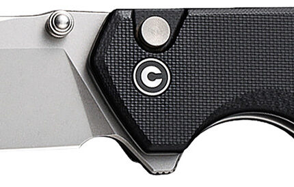 Civivi Knives C19059C-1 Brazen  3.46" Folding Tanto Plain Stonewashed D2 Steel Bladen Black Textured G10 Handle