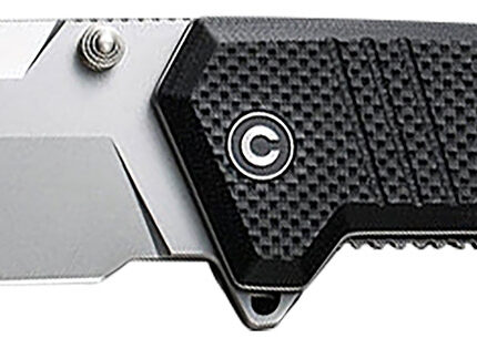 Civivi Knives C23024-1 Bhaltair  3.98" Folding Tanto Plain Stonewashed 14C28N Steel Blade, Black Textured G10 Handle