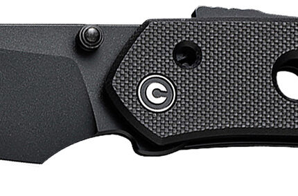 Civivi Knives C22036-1 Vision FG  3.54" Folding Tanto Plain Black Nitro-V Steel Blade, Black Textured G10 Handle