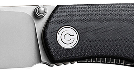 Civivi Knives C22007-1 Sokoke  EDC 3.35" Folding Drop Point Plain Bead Blasted 14C28N Steel Blade, Black G10 Handle