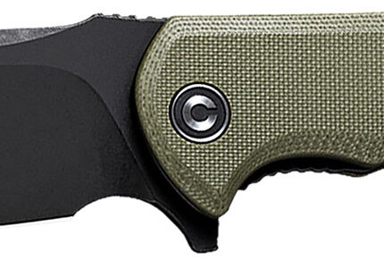 Civivi Knives C803F Praxis  3.75" Folding Plain Black Stonewashed 9Cr18MoV SS Blade, OD Green Textured G10 Handle