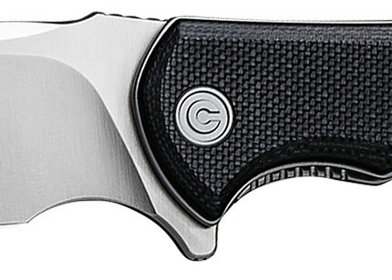 Civivi Knives C18026C-2 Praxis Mini 2.98" Folding Drop Point Plain Satin D2 Steel Blade, Black Textured G10 Handle