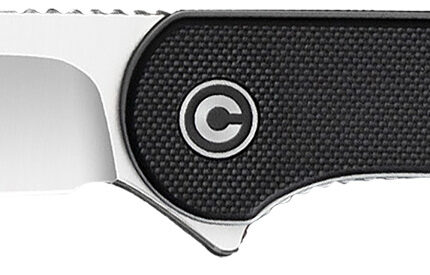 Civivi Knives C907A Elementum  2.96" Folding Plain Satin D2 Steel Blade, 4.03" Black Textured G10 Handle