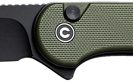 Civivi Knives C18062P-3 Elementum II  EDC 2.96" Folding Drop Point Plain Black Stonewashed Nitro-V Steel Blade, OD Green Textured G10 Handle