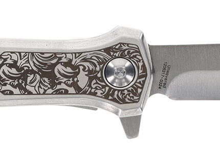 Smith & Wesson Knives 1205011 Unwavered  3.50" Folding Dagger, Plain Stonewashed 8Cr13MoV SS Blade, 4.25" Rosewood w/SS Scales Handle