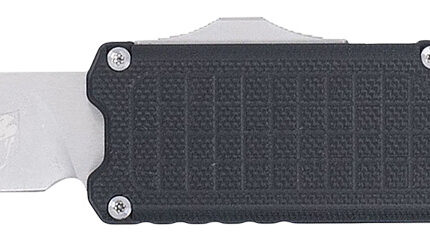 CobraTec Knives CTRNGBLKDNS Ranger  3.25" OTF Plain Stonewashed D2 Steel Blade, 4.75" Black Textured G10 Scales Handle