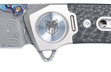 CobraTec Knives CTEMPDAMDNS Emperor  3" Folding Drop Point Plain Damascus VG-10 SS Blade, 4.25" Carbon Fiber/SS Titanium Handle