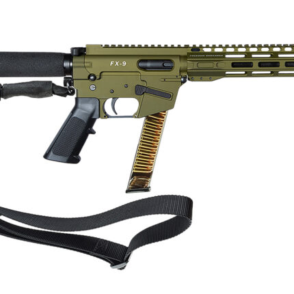 FREEDOM ORDNANCE FX9P10T-ODG FX9  9mm Luger 31+1 10" Black Nitride Stainless Steel Barrel, M-LOK Handguard, Black Anodized Aluminum Picatinny Rail Receiver, OD Green Pistol Tube, AR15 Grip, Right Hand
