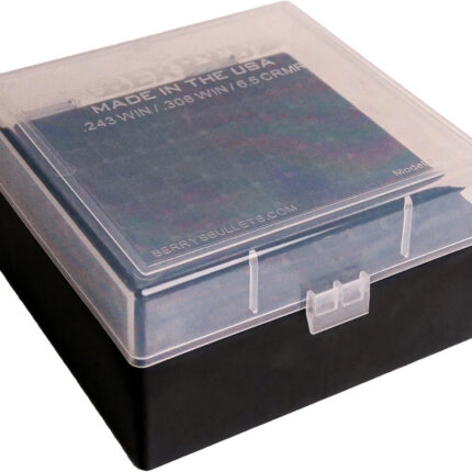 Berry's 25338 Ammo Box Clear/Black Polypropylene 100rd