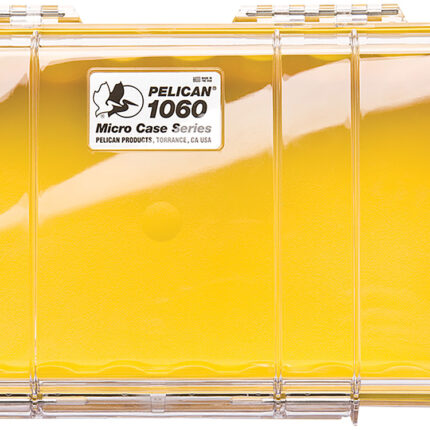Pelican 1060027100 Micro Case Yellow/Clear Polycarbonate 9.88" Long