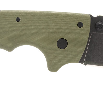Cold Steel CSFL50MAX 5-Max  5" Folding Drop Point Plain Black Stonewashed S35VN Blade, 7.13" OD Green Textured G10 Handle