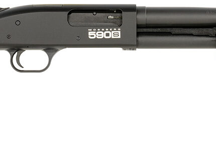 Mossberg 51608 590S  Compact 12 Gauge Pump 3" 9+1 18.50" Drilled & Tapped Receiver, Synthetic Stock