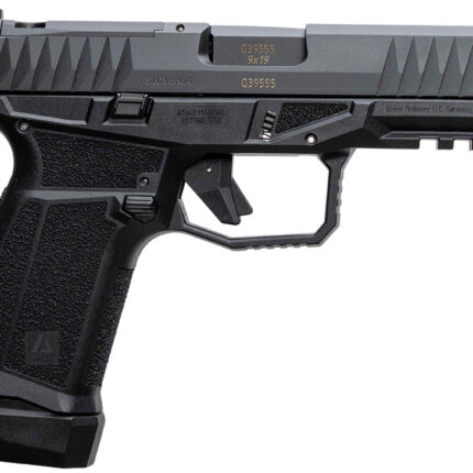 AREX 815537024074 Delta M Gen2 Compact Frame 9mm Luger 15+1 4" Black Steel Barrel, Black Nitride Steel Optic Cut/Serrated Slide, Black Polymer Frame w/Picatinny Rail, Black Stippled Grip, Ambidextrous