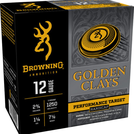 Browning Ammo BGC12HA7 Golden Clays 12Gauge 2.75" 1 1/8oz 7.5Shot 25 Per Box/10 Case
