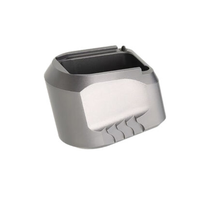 Tyrant CNC TDMPMAGEXFSGREY Magazine Extension Fits S&W M&P 9/40 5rd Compatible w/ Full-Size M&P 1.0/2.0 frames Grey Aluminum