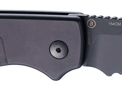 Hogue 64130 Ballista I Automatic 3.50" Folding Drop Point Black Cerakote 154CM SS Blade, Matte Black Aluminum Handle