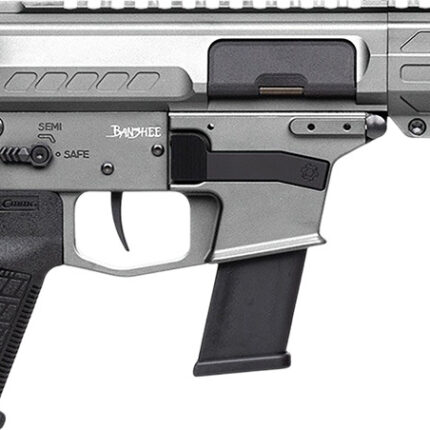 CMMG 45A890FTNG Banshee FE MkG 45 ACP 13+1 8" Black Nitride Threaded Barrel, M-LOK Handguard, Titanium Cerakote Aluminum Receiver w/Picatinny Rail, Black Polymer CMMG RipBrace, CMMG Zeroed Grip