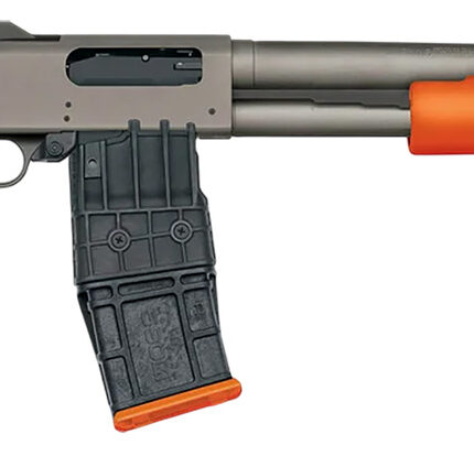 Mossberg 50220 590M  12 Gauge 10+1 18.50" Tungsten Gray Cerakote Barrel & Steel Drilled & Tapped Receiver, Magpul SGA Safety Orange Synthetic Stock