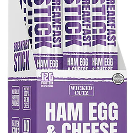 Wicked Cutz WCBR12HEC Ham Egg & Cheese Breakfast Sticks 12 Pack