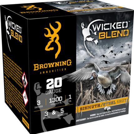 Browning Ammo B193432033 Wicked Blend 20Gauge 3" 1oz 3/5BI Shot 25 Per Box/10 Case