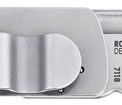 CRKT 7118 Box Key EDC 1.24" Folding Plain Stonewashed 12C27 Sandvik SS Blade, Stainless Steel Handle