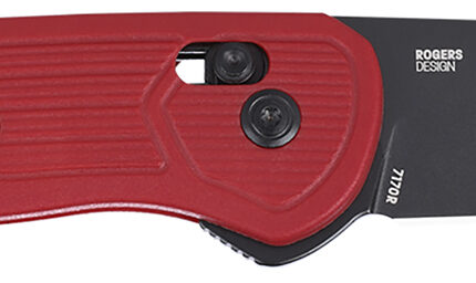 CRKT 7170R SERO  EDC 3.02" Folding Plain Black TiNi S35VN SS Blade, Red Textured GRN Handle