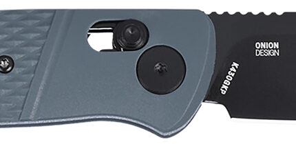 CRKT K430GKP Counterpart  EDC 3.38" Folding Drop Point Plain Black Oxide 12C27 Sandvik SS Blade, Gray Textured GRN Handle