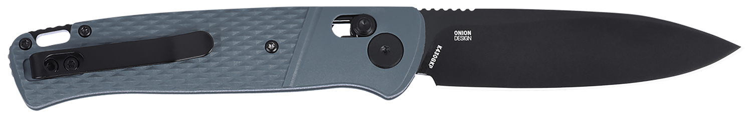 CRKT K430GKP Counterpart EDC 3.38" Folding Drop Point Plain Black Oxide 12C27 Sandvik SS Blade, Gray Textured GRN Handle