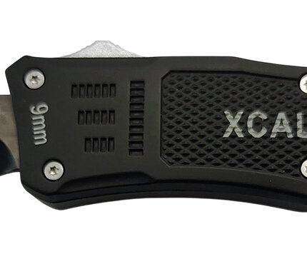 Xcaliber Knife Company  9mm  Medium 3.25" OTF Drop Point 440C SS Blade, 4.64" Steel Handle