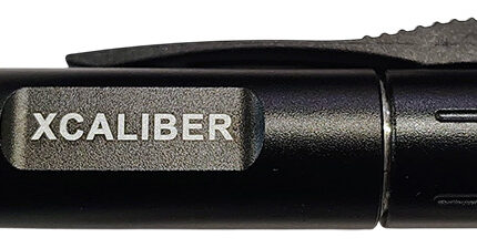 Xcaliber Knife Company  Pen Knife  1.70" OTF Dagger Stainless 440C SS Blade, 5.90" Black Aluminum Handle