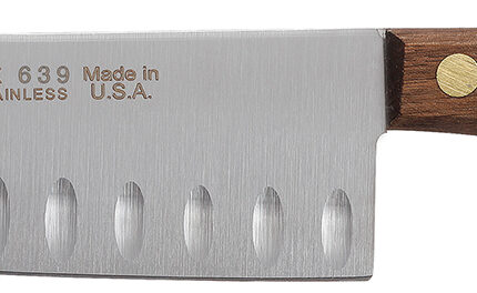 Case 07322 Santoku  7" Fixed Plain Mirror Polished Tru-Sharp SS Blade, Walnut Handle
