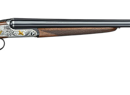 F.A.I.R. FRISSL1228 Iside Select 12 Gauge Break Open 2rd 28" Black Side By Side Barrel, Polished Silver w/Gold Inlay Receiver, English Style Oiled Walnut Stock, Technichoke XP50 Choke System