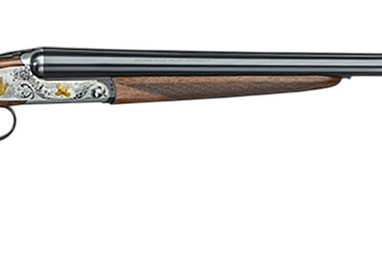 F.A.I.R. FRISSL2028 Iside Select 20 Gauge Break Open 2rd 28" Black Side By Side Barrel, Polished Silver w/Gold Inlay Receiver, English Style Oiled Walnut Stock, Technichoke XP50 Choke System