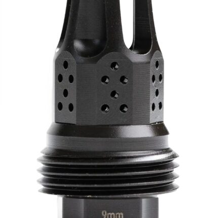 Jk Armament JKMDHDCF14 War Eagle Compensator/Flash Hider Black Nitride Stainless Steel 1/2"x28 Threads 9mm