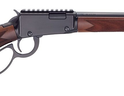 Henry H001PGHR22 Sporter Carbine 22 S/L/LR 13/14/18+1 16.50" Blued Threaded Barrel, Black Aluminum Receiver w/Picatinny Rail, American Walnut Fixed w/Pistol Grip Stock