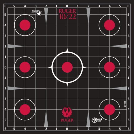 Allen 27991 Ruger 10/22 Adhesive Target Black/Red 5Pack