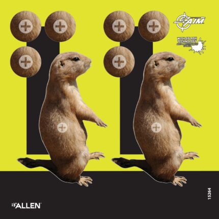 Allen 15264 EZ Aim Splash Reactive Target Prairie Dog Hanging Paper 8"x8" Multi-Color 6Pack