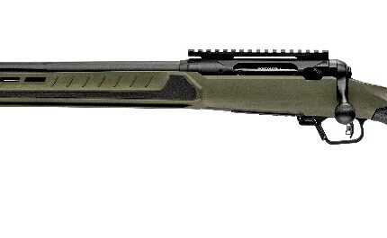Savage Arms 32648 110 Core Predator Full Size 6mm ARC 10+1 22" Medium Heavy Fluted Barrel, Arca Rail Forend, Hunter Green AccuStock w/AccuFit V2 Synthetic Stock, Left Hand