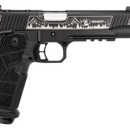 Kimber Mfg, Inc 3600305 DS Warrior Camp Guard Elite Full Size 10mm Auto 18+1 5" Matte Stainless Compensated Barrel, KimPro Black Stainless Steel Engraved Lightening Cut/Optic Ready/Serrated Slide, Bla