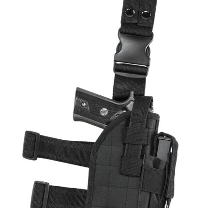 NcStar CVDLHOL2954B Drop Leg  Leg Black PVC Fabric Leg Fits Full Size Semi-Auto Fits Compact Semi-Auto Right Hand