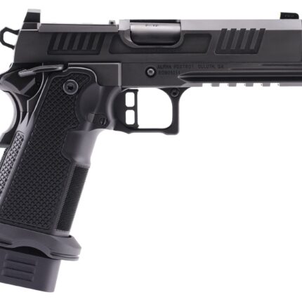 Alpha Foxtrot AA47X1CIG-XDBK19 AF1911 Romulus 9mm Luger 20+1 4.25" Black DLC Stainless Steel Threaded Compensated Barrel, Optic Ready/Serrated Slide & Frame w/Beavertail & Picatinny Rail, Aluminum Gri