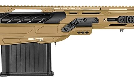 Cadex Inc CDX50DUAL50206BR20I2J5 CDX-50 Tremor 50 BMG 5+1 20.60" Black DLC Match Grade Threaded Barrel, Black DLC Aluminum Receiver w/Picatinny Rail, Adjustable Folding Hybrid Tan Stock, Black Polymer