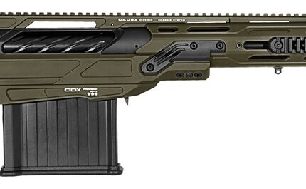 Cadex Inc CDX50DUAL50206BR20I2J5 CDX-50 Tremor 50 BMG 5+1 20.60" Black DLC Match Grade Threaded Barrel, Black DLC Aluminum Receiver w/Picatinny Rail, Adjustable Folding OD Green Stock, Black Polymer G