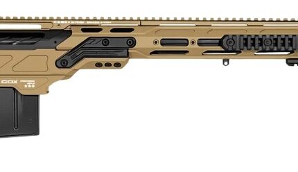 Cadex Inc CDX30LITE30824BR20I2F1 CDX-30 Lite 308 Win 10+1 24" Black DLC Fluted Threaded Barrel, Hybrid Tan Cerakote Receiver w/Picatinny Rail, M-LOK Handguard, Adjustable Folding Hybrid Tan Buttstock,