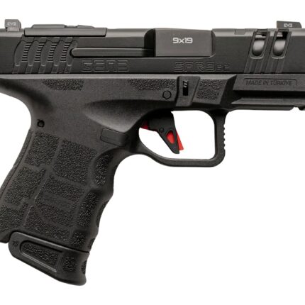 Sarsilmaz SAR9SCG3BL10 SAR9 Gen3 Sub-Compact 9mm Luger 10+1 3.30" Black Barrel, Black Steel Optic Cut/Serrated Slide, Black Polymer Frame w/Picatinny Rail, Textured Grip, RMSc Footprint