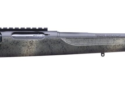 Traditions CR946604437 NitroBolt  50 Cal Firestick 24" Tungsten Cerakote Fluted Threaded Barrel, Tungsten Cerakote Receiver w/Picatinny Rail, Adj Cheek Piece & LOP Desert Web Synthetic Stock