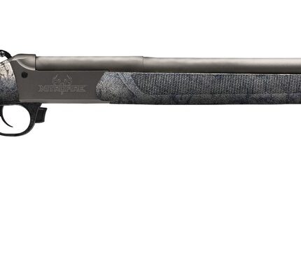 Traditions CR846604437 NitroBolt  50 Cal Firestick 24" Tungsten Cerakote Fluted Threaded Barrel, Tungsten Cerakote Drilled & Tapped Steel Receiver, Adj Cheek Piece & LOP Desert Web Synthetic Stock