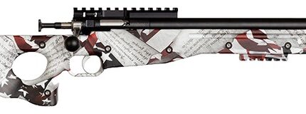 Crickett KSA2150-AMD Precision Ammendment 22 LR 1rd 16.10" Blued Threaded Bull Barrel, Blued Receiver w/Crickettinny Rail, Red/White 2nd Amendment Writing Fixed Synthetic Stock