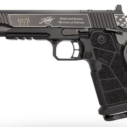 Kimber Mfg, Inc 3700895 DS Warrior Boot Campaign 9mm Luger 20+1 5" Matte Stainless Deep Crown Barrel, KimPro Black Engraved/Optic Cut/Serrated Slide, Black Stainless Steel Frame w/Beavertail & Picatin